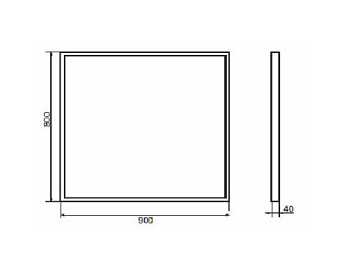Зеркало Comforty Бредфорд 90 00004147988 Черное