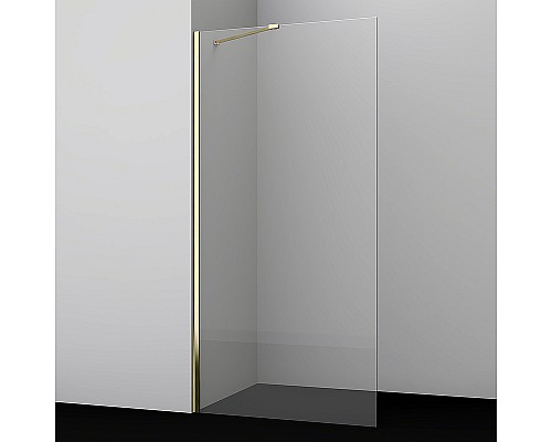 Душевая перегородка WasserKRAFT Aisch 90 55W39 профиль Матовое золото стекло прозрачное