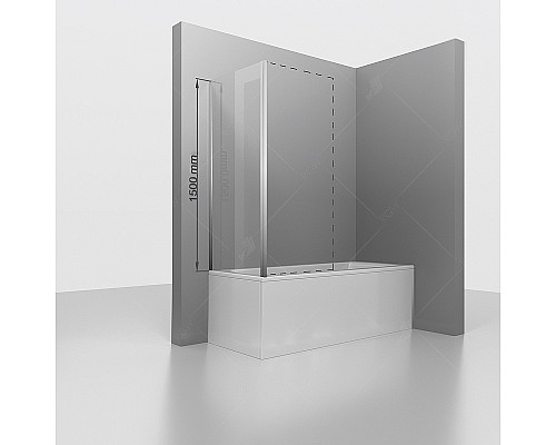 Душевая стенка RGW Z-050-4 80 352205408-11 профиль Хром стекло прозрачное