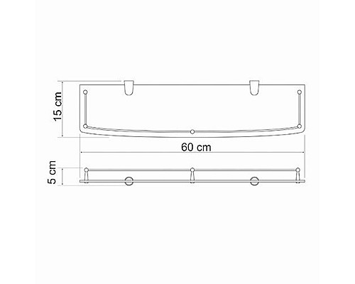 Полка стеклянная WasserKRAFT K-555