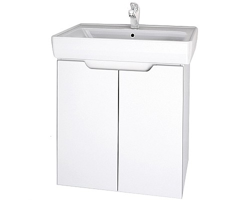 Тумба под раковину Dreja Mini 60 99.0202 подвесная Белый глянец