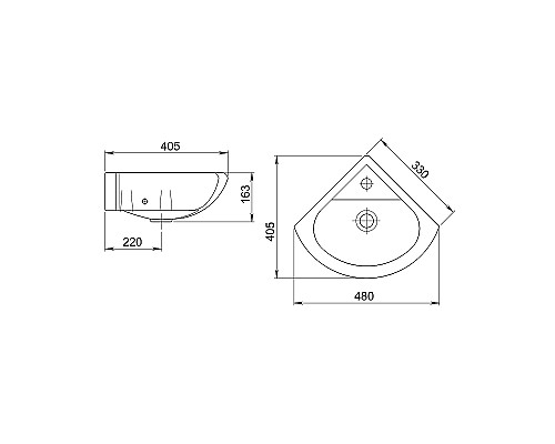 Раковина Santeri Радиан 50 1.3130.9.S00.10B.0 Белая