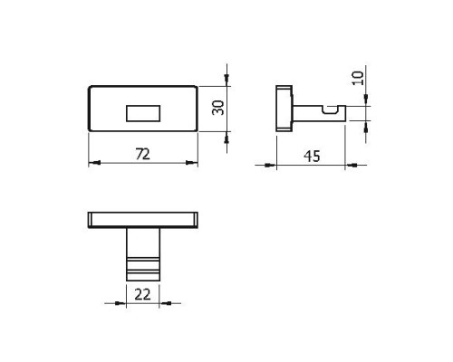 Планка 1 крючок LANGBERGER 10931A