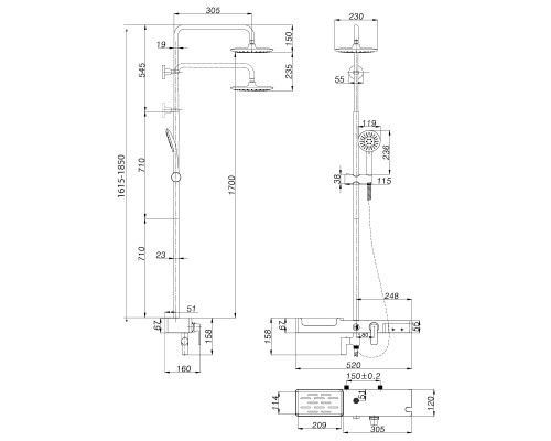 Смеситель Lemark Tropic LM7007С для ванны и душа