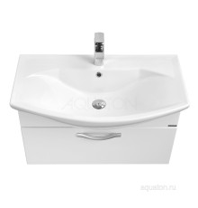 Тумба под раковину Ария 80 подвесная белый Aquaton