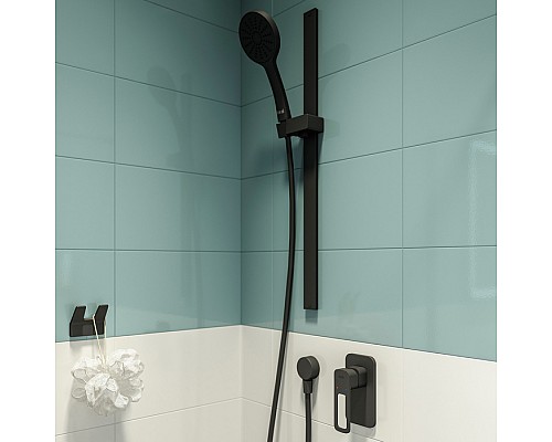 Встраиваемый смеситель с одним выходом черный IDDIS Slide SLIBL00i66