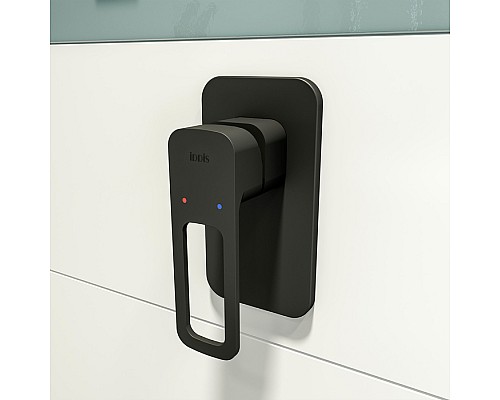 Встраиваемый смеситель с одним выходом черный IDDIS Slide SLIBL00i66