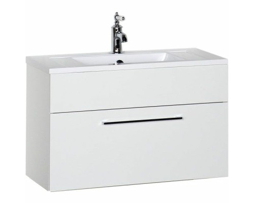 Тумба под раковину De Aqua Кубика 80 167076 подвесная Белая матовая