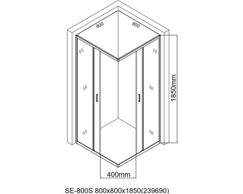 Душевой уголок Aquanet SE-800S