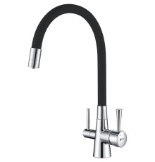 Смеситель для кухни Lemark Comfort Хром Черный