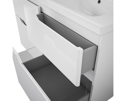 Тумба под раковину Owl 1975 Hella stor 120 подвесная Белая глянцевая