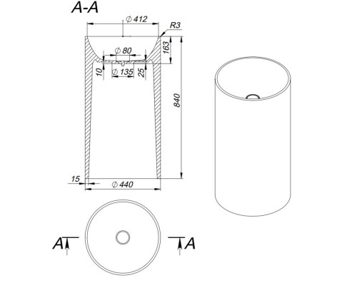 Раковина SantiLine 50 SL-4004C Декоративная