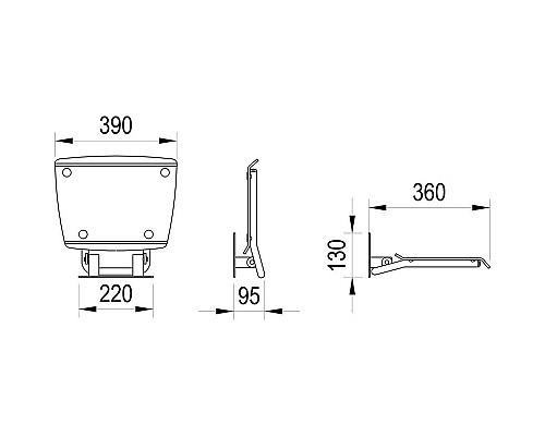 Сиденье для душа Ravak Ovo B II Clear B8F0000051 Прозрачное Нержавеющая сталь