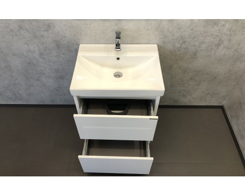 Тумба с раковиной Comforty Дублин 60 Белый глянец
