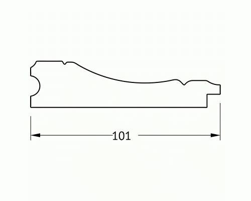 Зеркало Evoform Exclusive Floor 204х114 BY 6172 с фацетом в багетной раме - Вензель серебряный 101 мм