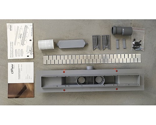 Душевой лоток Paini Medium 450 CH450M с решеткой Хром
