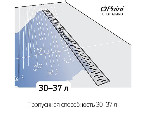 Душевой лоток Paini Medium 450 CH450M с решеткой Хром