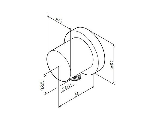 Комплектующие для душевой программы AM.PM AM.PM F0600E00 60 мм