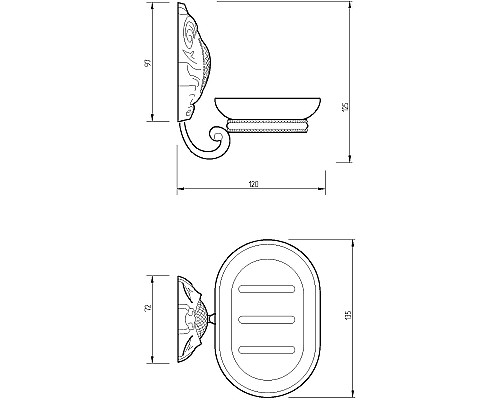Мыльница Migliore Cleopatra 16651 Хром