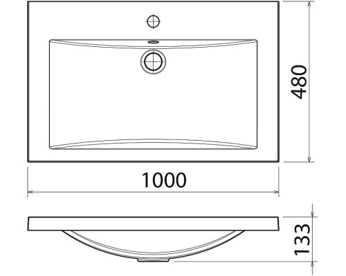 Раковина Florentina Анита 100 10.150.01000.001 Белая