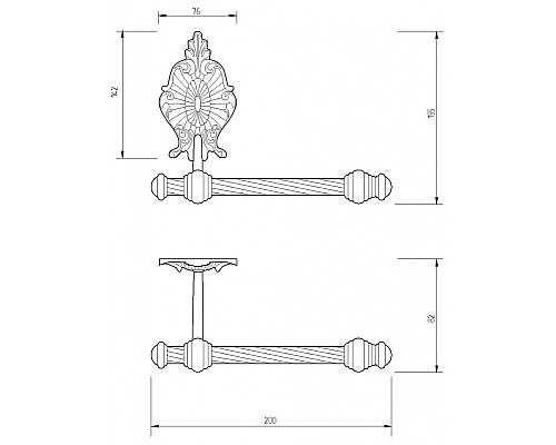 Держатель туалетной бумаги Migliore Elisabetta 16992 Бронза