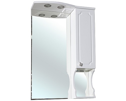 Зеркало со шкафом Bellezza Кантри 65 с подсветкой R Белое