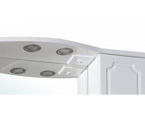 Зеркало со шкафом Bellezza Кантри 65 с подсветкой R Белое