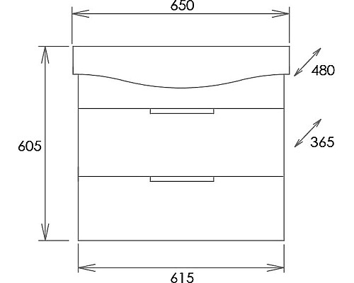 Тумба под раковину Onika Девис 65.13 106546 подвесная Бетон чикаго