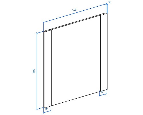 Зеркало Bellezza Лоренцо 80 4619113020476 Дуб светлый