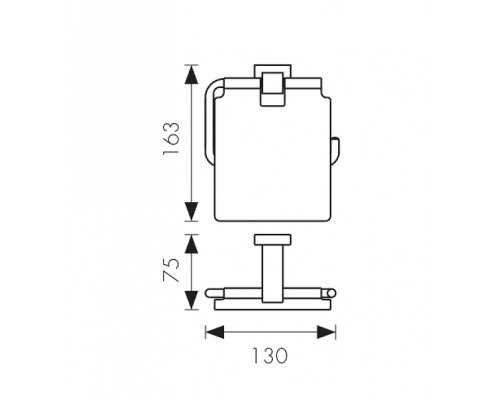 Держатель туалетной бумаги Kaiser KH-4300 с крышкой Бронза