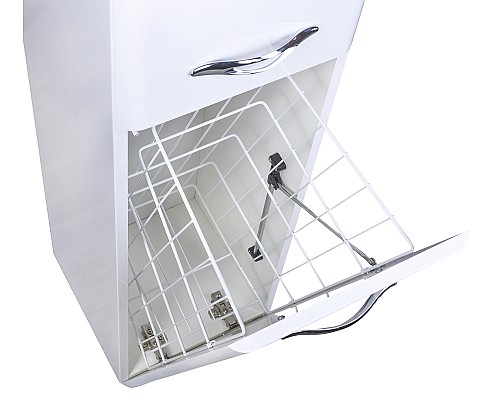 Шкаф-пенал Style Line Каре 30 L с корзиной, белая