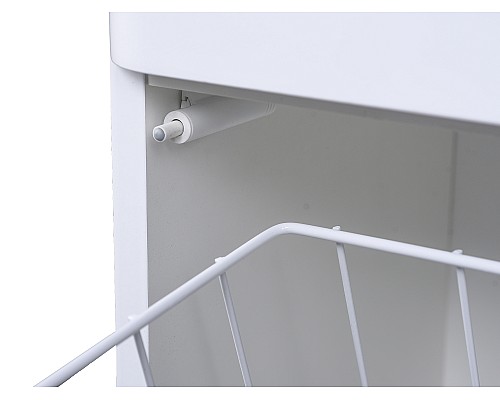 Шкаф-пенал Style Line Каре 30 L с корзиной, белая