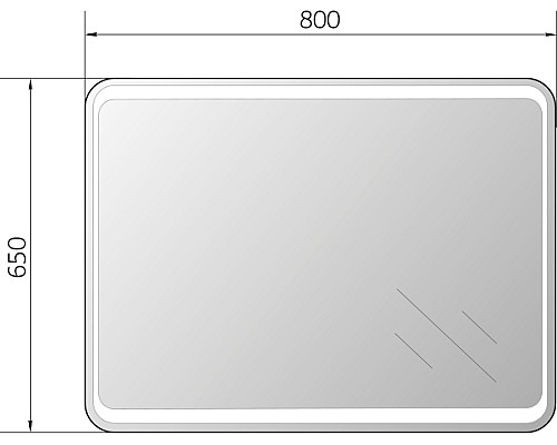 Зеркало Marka One Mix Eco 80 С подсветкой
