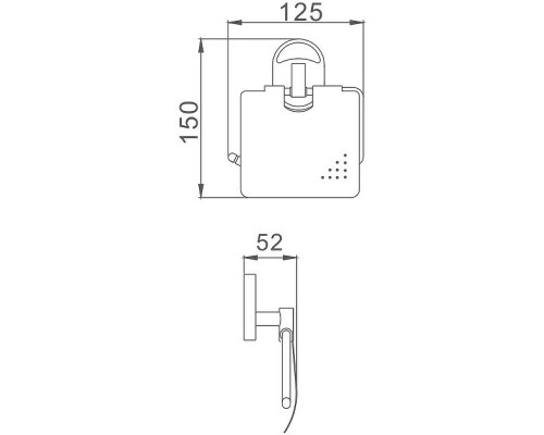 Держатель туалетной бумаги Haiba HB1903 с крышкой Хром