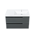 Тумба под раковину La Fenice Elba Grigio TWIN серый 90