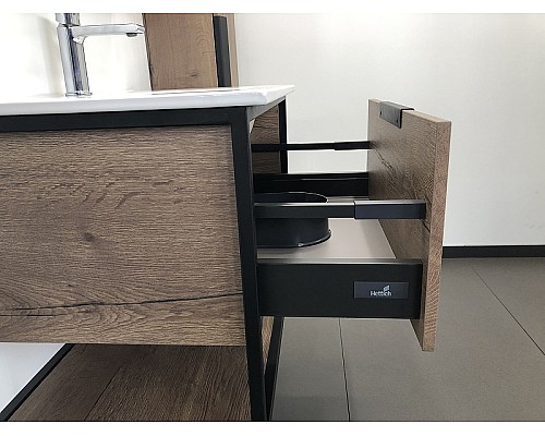 Тумба с раковиной Comforty Бонн 75 00-00006487 подвесная Дуб темный