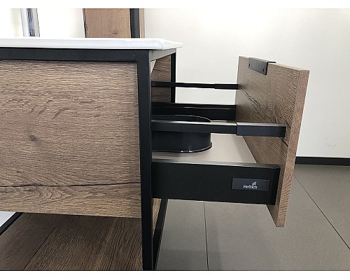 Тумба с раковиной Comforty Бонн 75 00-00006487 подвесная Дуб темный