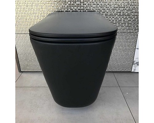 Унитаз Kerasan Tribeca 511831 приставной Черный матовый без сиденья