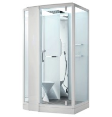 Душевая кабина Orans 120x90 L с баней профиль Белый задние стенки Белые