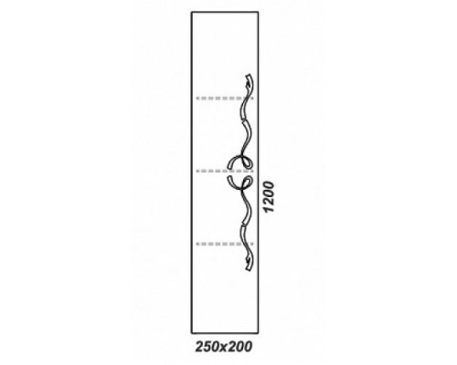 Шкаф пенал Clarberg Due amanti 25 DUE0525BLK Черный без ручек