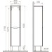Шкаф пенал Vitra Sento 40 L 60854 подвесной Белый