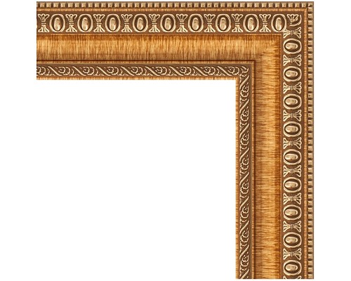 Зеркало Evoform Definite 105х55 BY 3074 в багетной раме - Золотые бусы на бронзе 60 мм