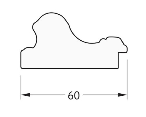 Зеркало Evoform Definite 105х55 BY 3074 в багетной раме - Золотые бусы на бронзе 60 мм
