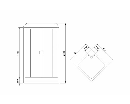 Душевая кабина Royal Bath HP 80x80 RB80HP2-M с гидромассажем