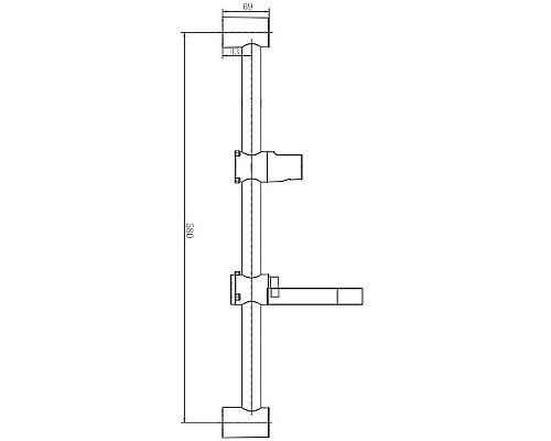 Душевая штанга Haiba HB8005 Хром