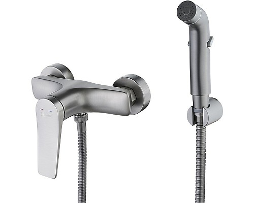 Гигиенический душ со смесителем Lemark Bronx LM3718GM Графит