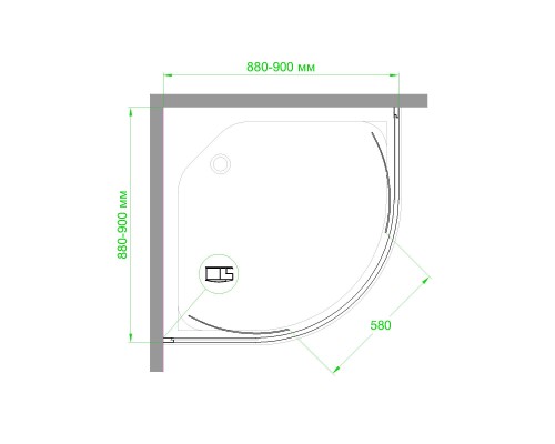 Душевой уголок Royal Bath HKD 90х90 RB90 HKD-C-CH профиль Хром стекло рифленое