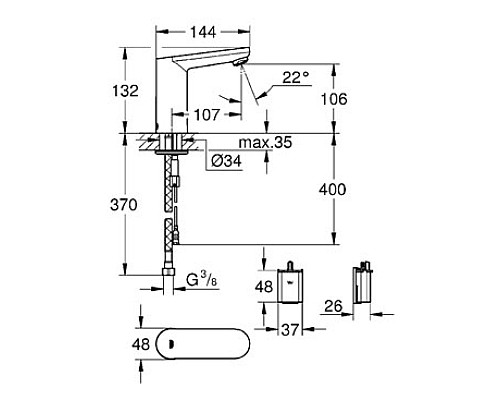 Смеситель Grohe Eurosmart Cosmopolitan E 36330001