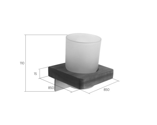 Держатель стакана для ванной Bronze de luxe Forest 10704C хром