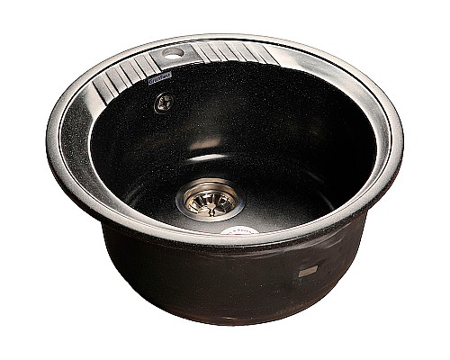 Кухонная мойка GranFest Rondo GF-R520 Черная Кухонная мойка GranFest Rondo GF-R520 Черная